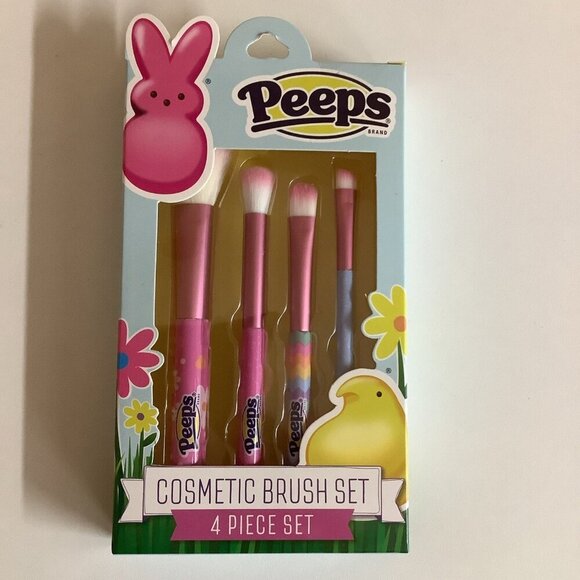 Peeps Collection” Set Of 3 Includes Girl Press On Nail Set, Lip Balms, Brush Set - Picture 5 of 8